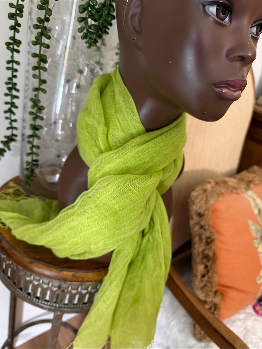 Lightweight Lime Green Scarf - Women Accessories
